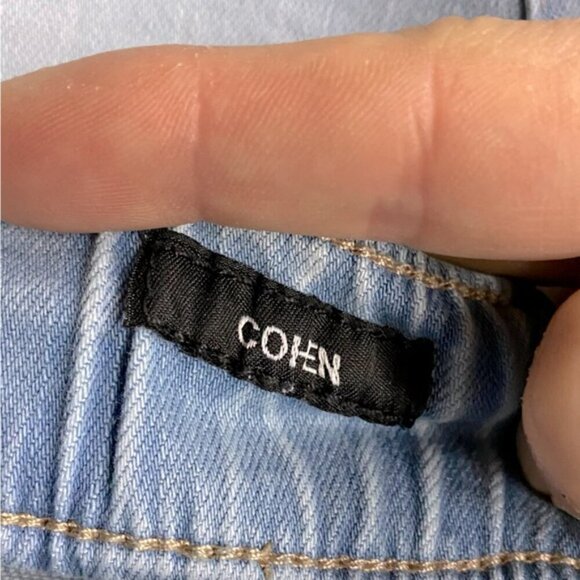 DNM Works Light Wash Denim Elastic Waist Cargo Joggers 30 - Picture 5 of 16